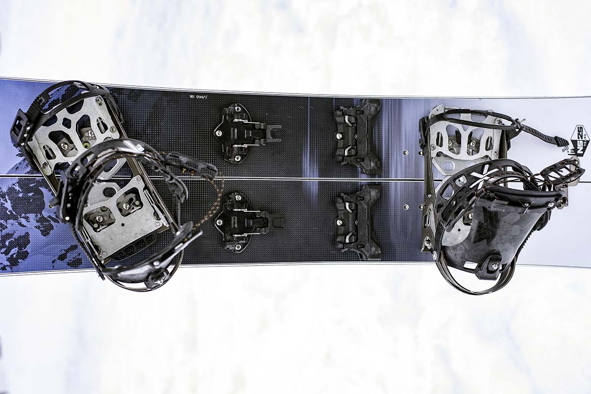 Splitboard overview (bindings and pucks)