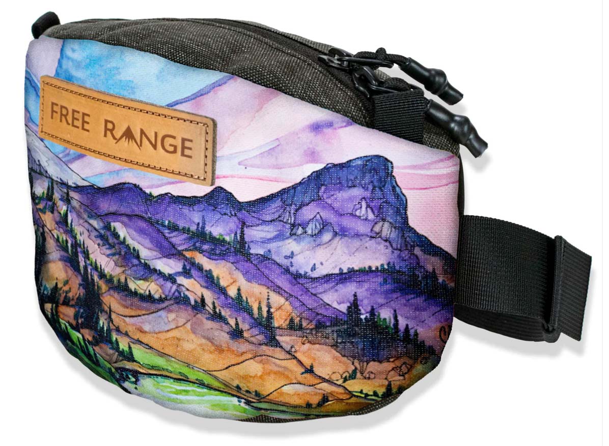 Fanny Pack Multi-pocket Purple Waist Bag 