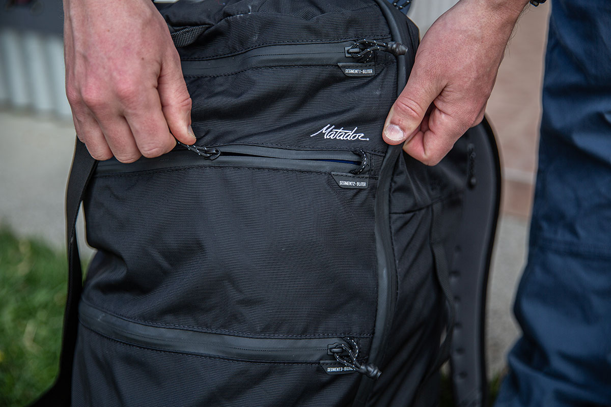 Travel backpack (Matador SEG45 pocket layout)