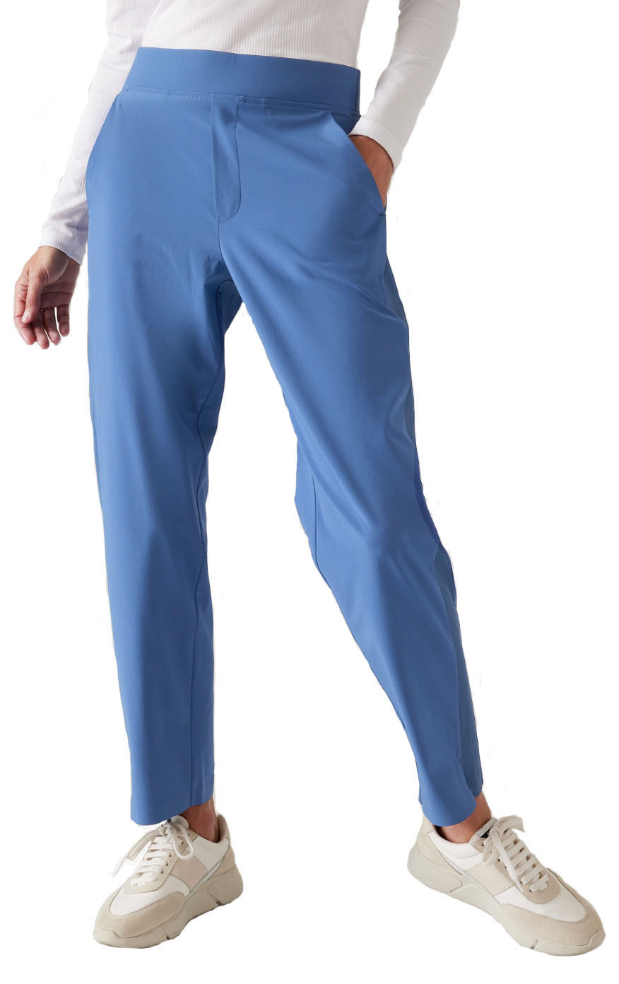 Blue 32° Degrees Cool Women's soft comfort pull-on ankle length travel pants