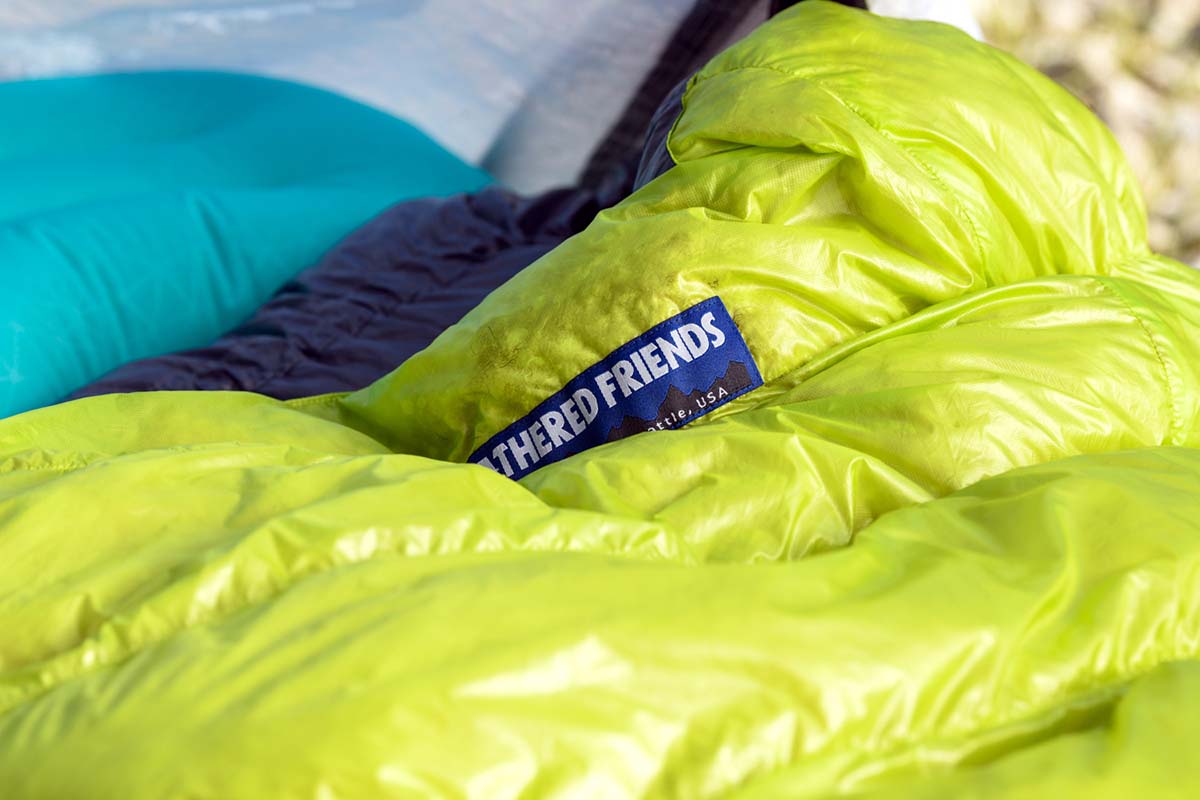 Ultralight sleeping bag (Feathered Friends Tanager 20 CFL down loft)