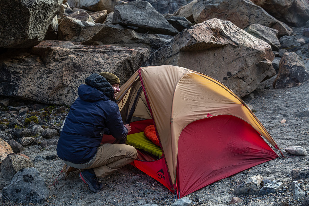 MSR FreeLite 2 ultralight backpacking tent (from side)