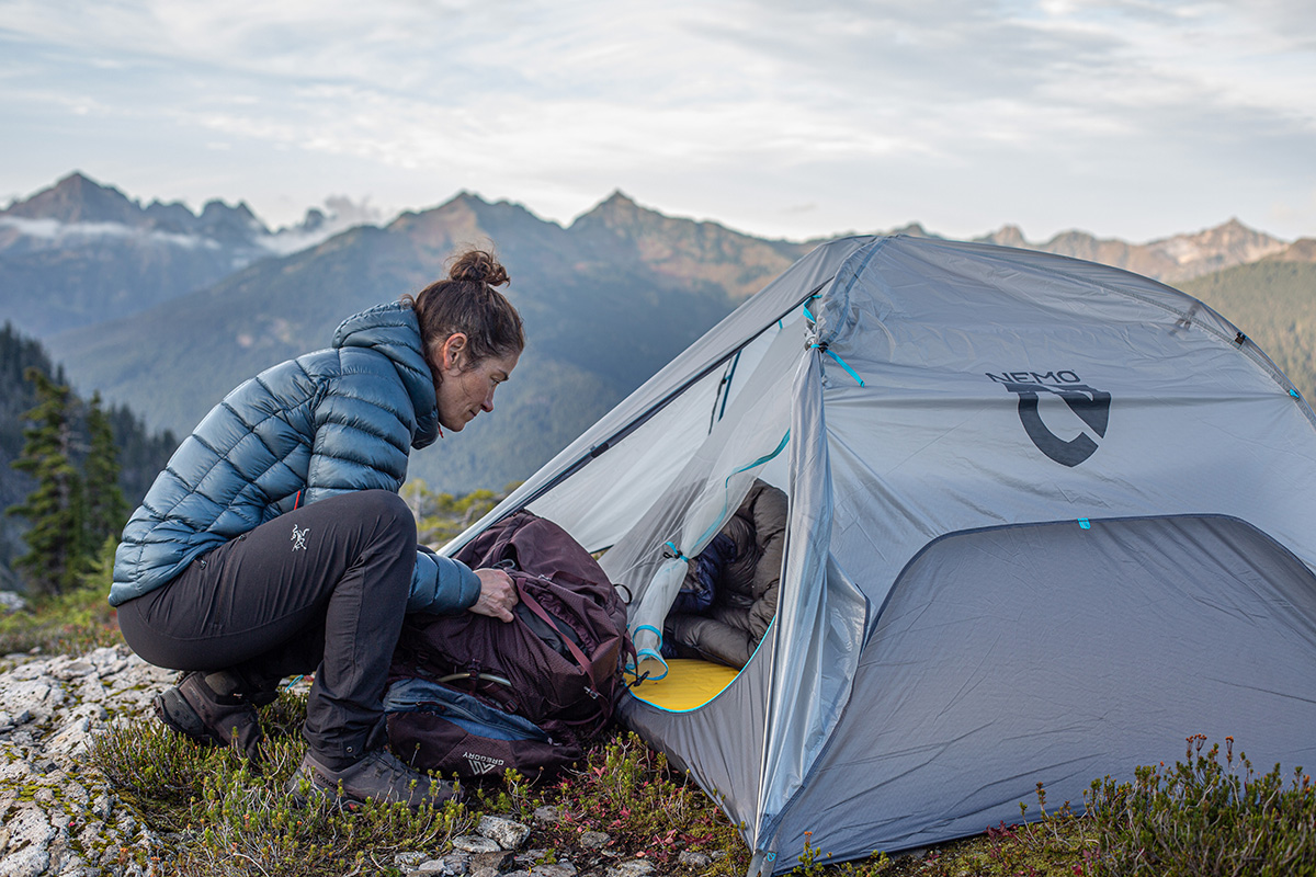 Nemo Hornet Elite Osmo 2P tent (pack in vestibule