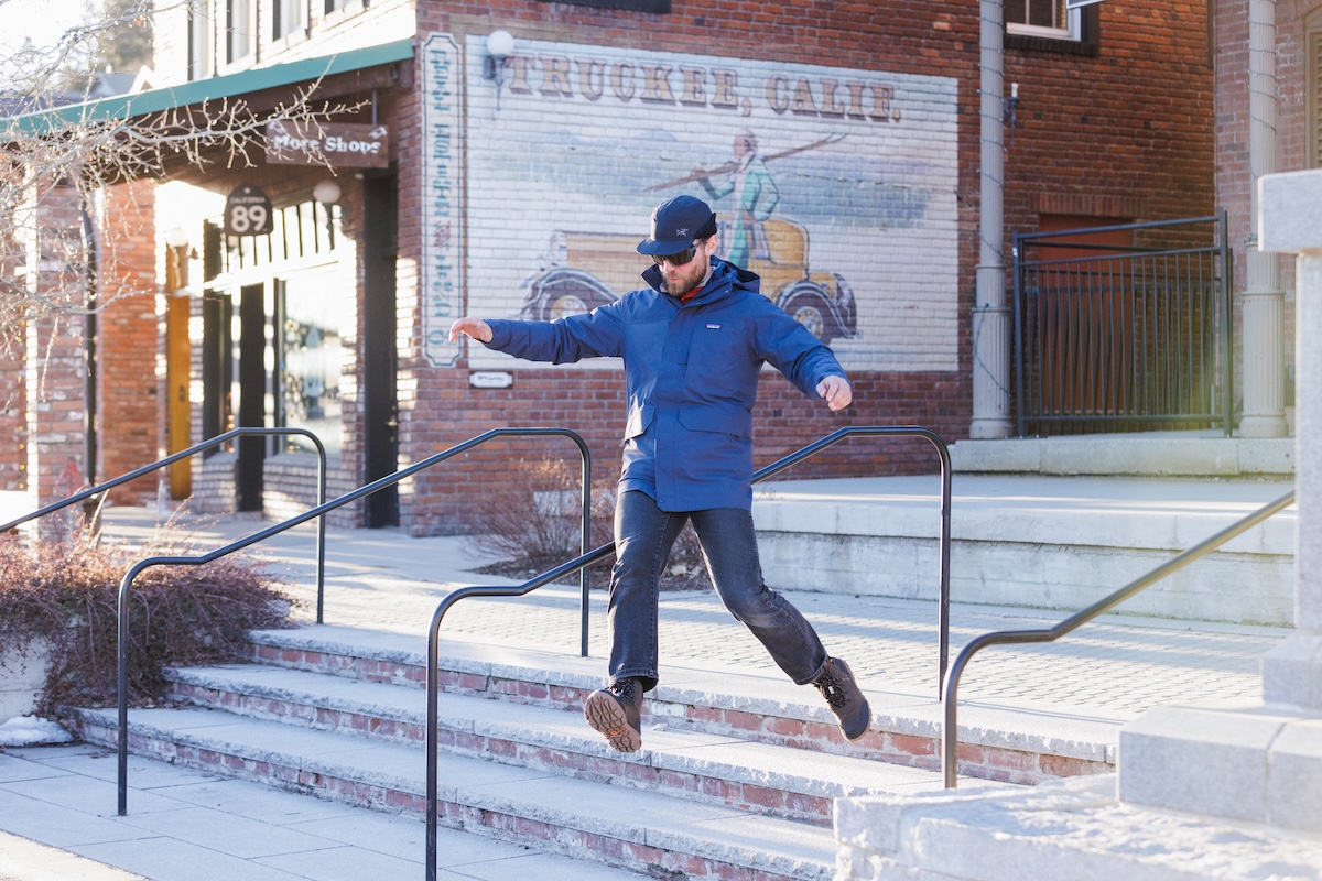 Patagonia Tres enjoying downtown Truckee