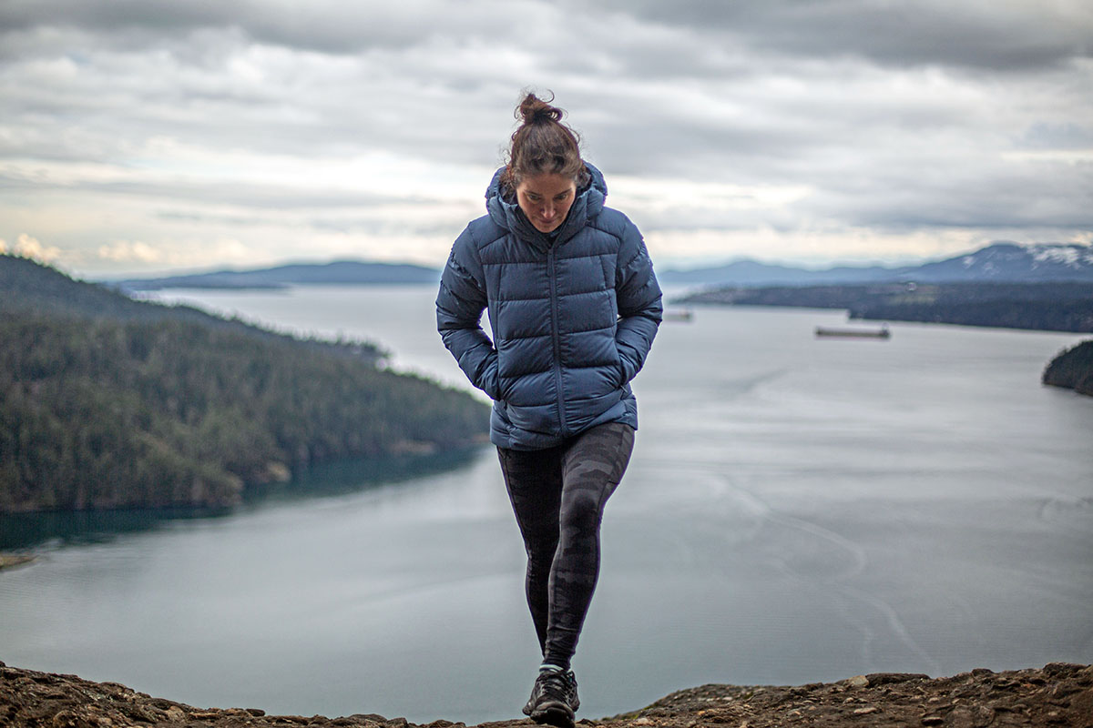 Winter Jackets (hiking above lake with Arc'teryx Thorium)