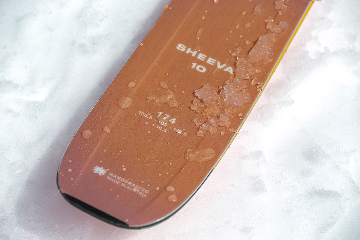 Women's all-mountain skis (Blizzard Sheeva 10 closeup)