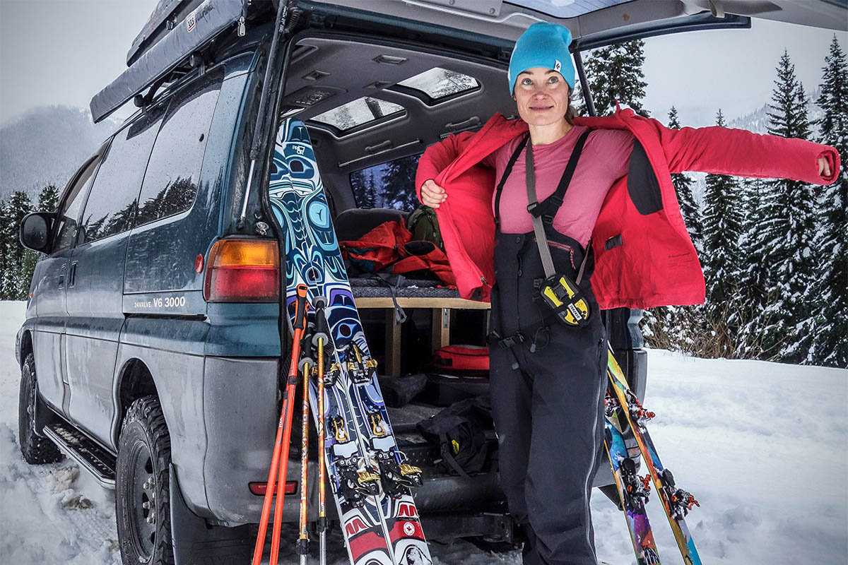 Women's baselayer (adding ski shell overtop)