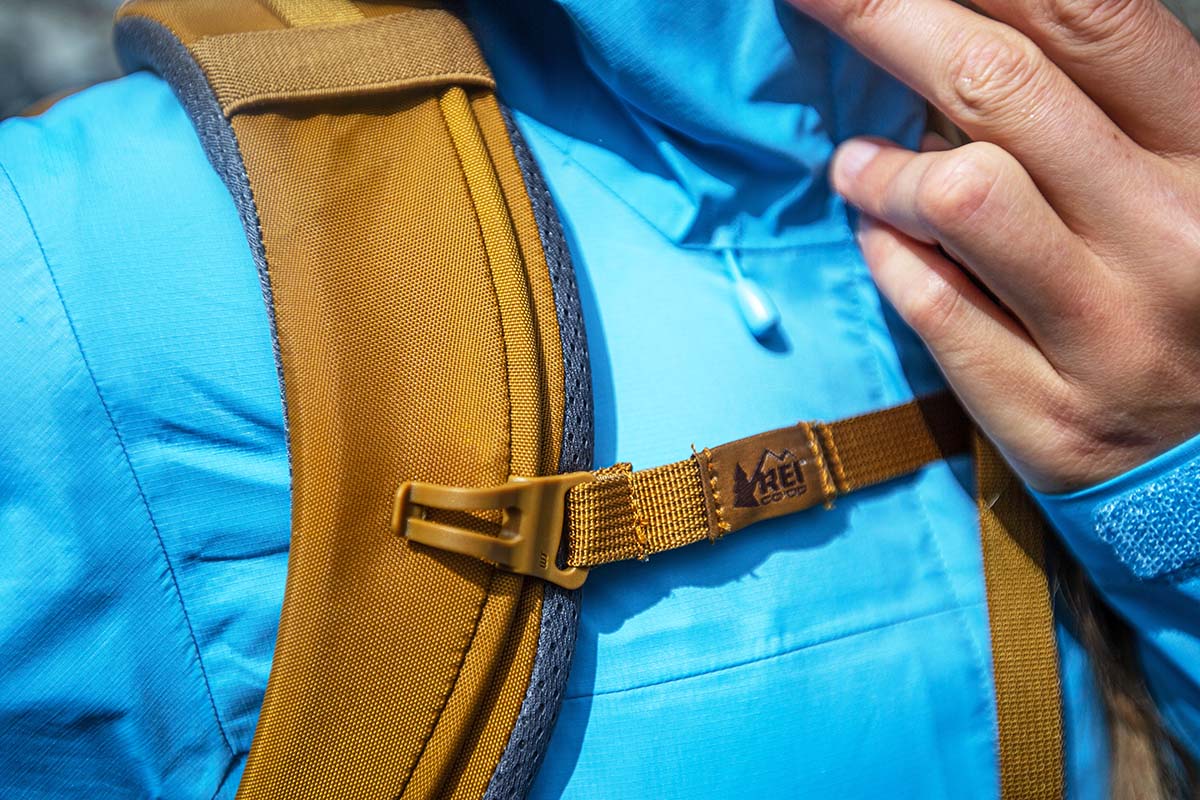 Adjustable sternum strap (REI Co-op Trail 40 women's daypack)