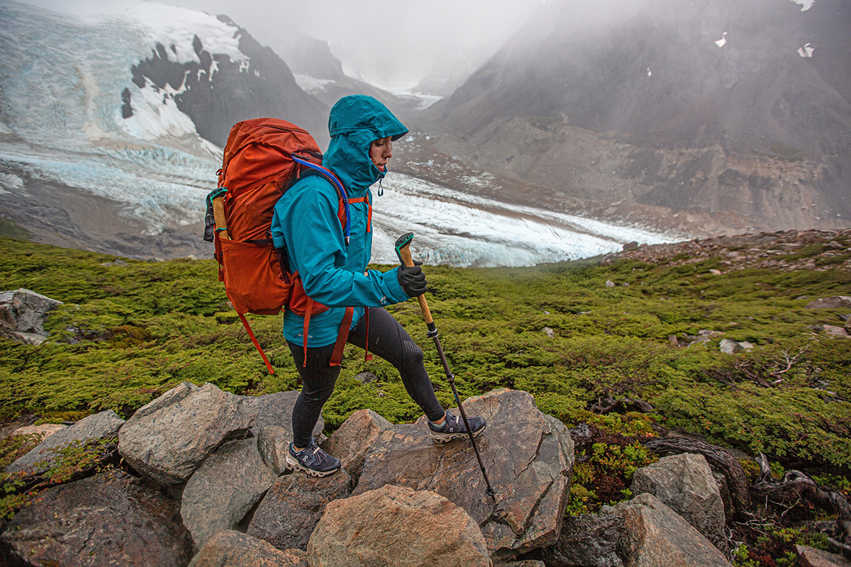 Women's hiking leggings (wearing Outdoor Research Ad-Vantage in rain)_0