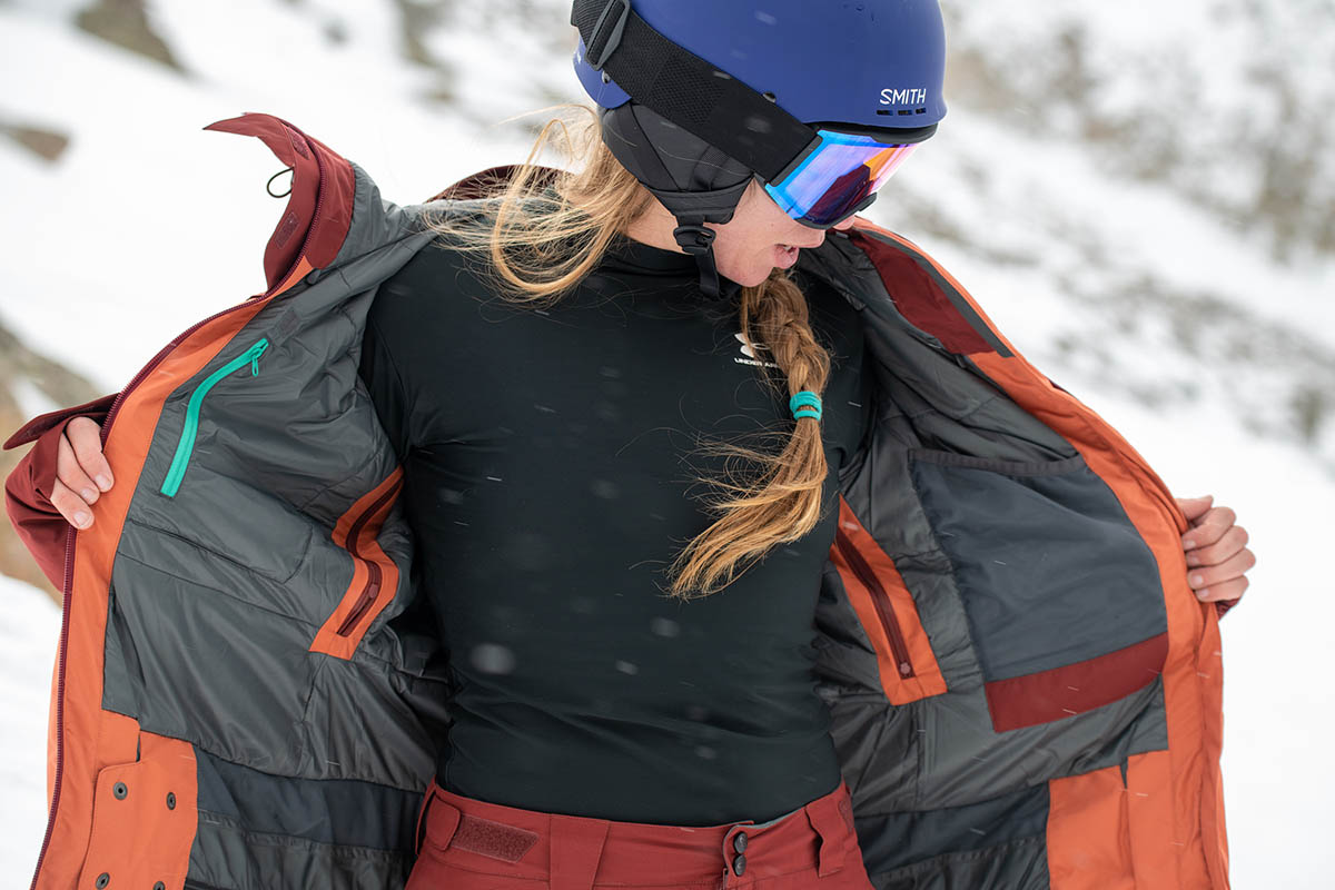 Women's ski jacket (Outdoor Research Tungsten interior)