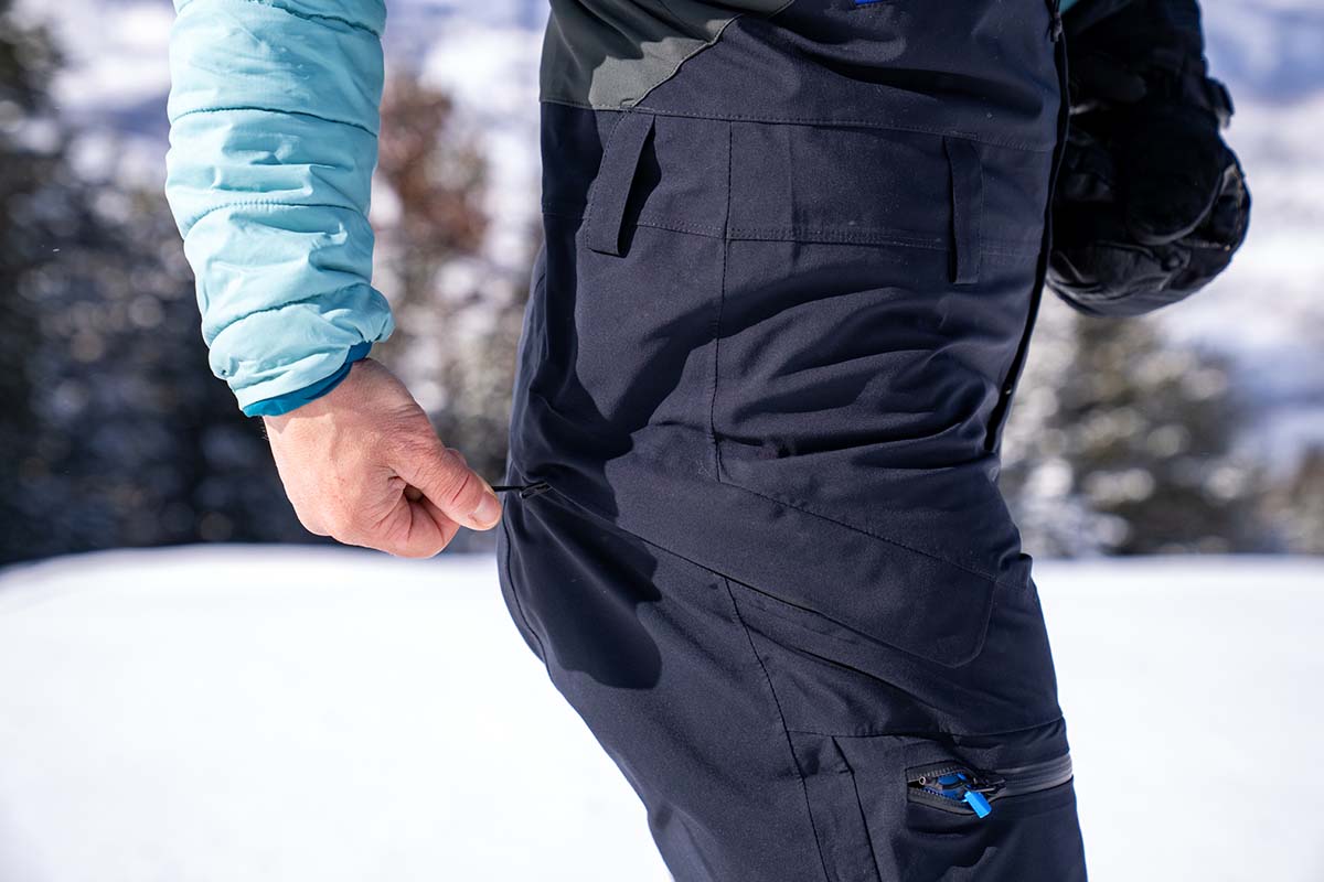 Trew Gear Capow women's ski bib (rear hatch zipper)