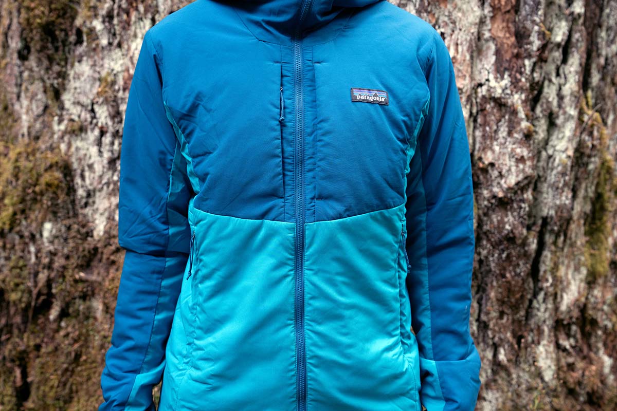 Patagonia Nano-Air Hoody (standing against tree)