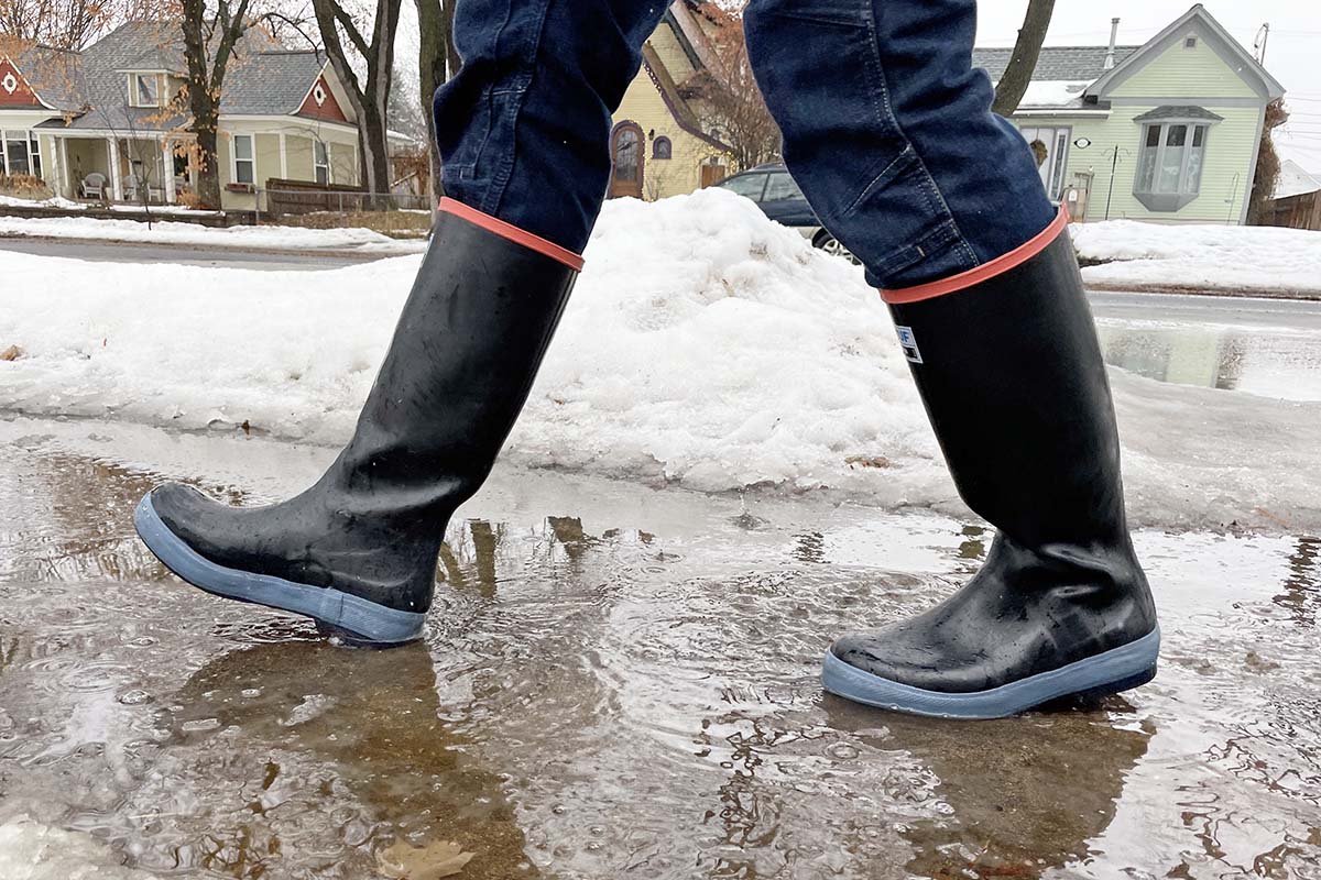 XTRAtuf winter rain boots (walking in slush)