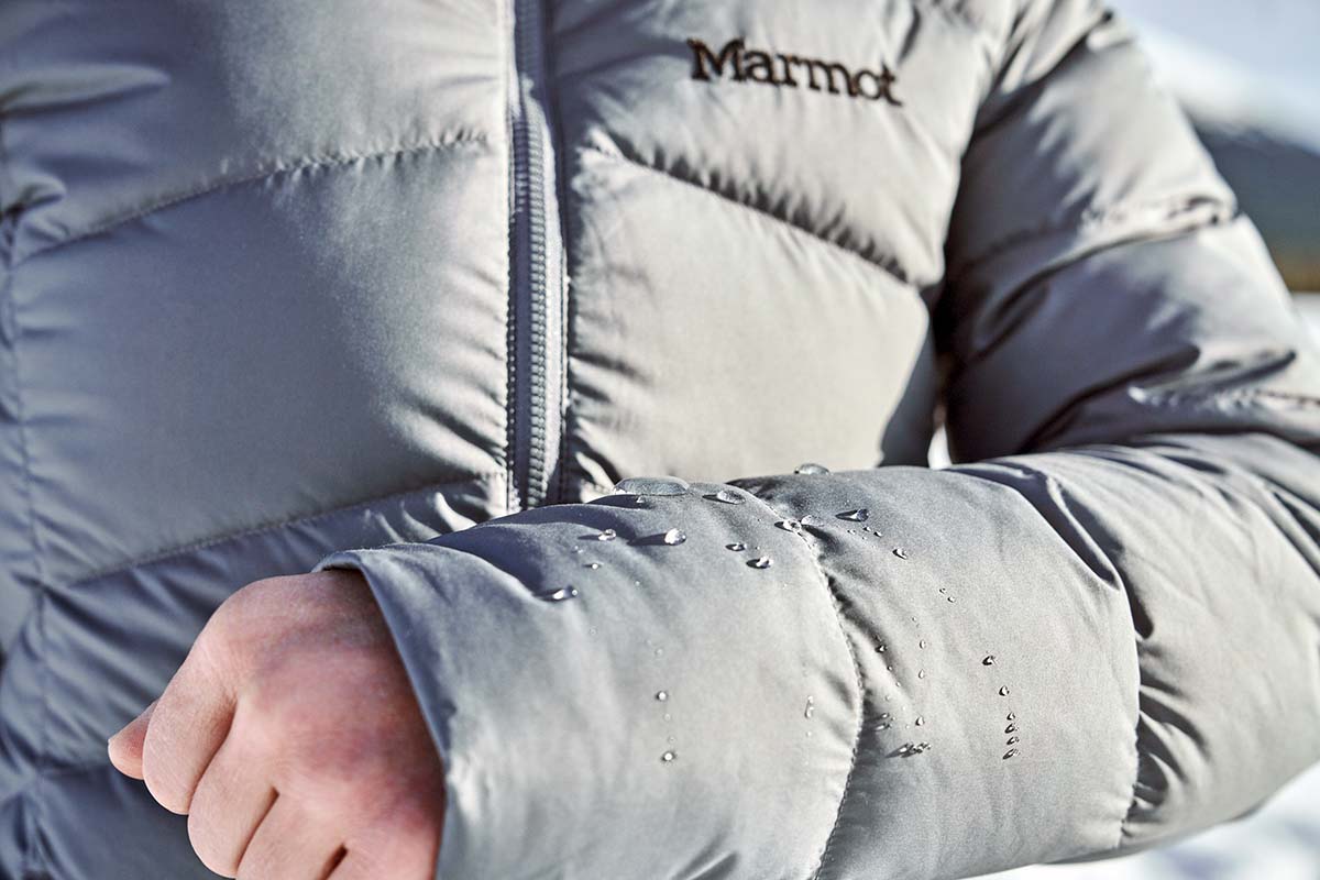 Winter jacket (water beading on Marmot Montreal)