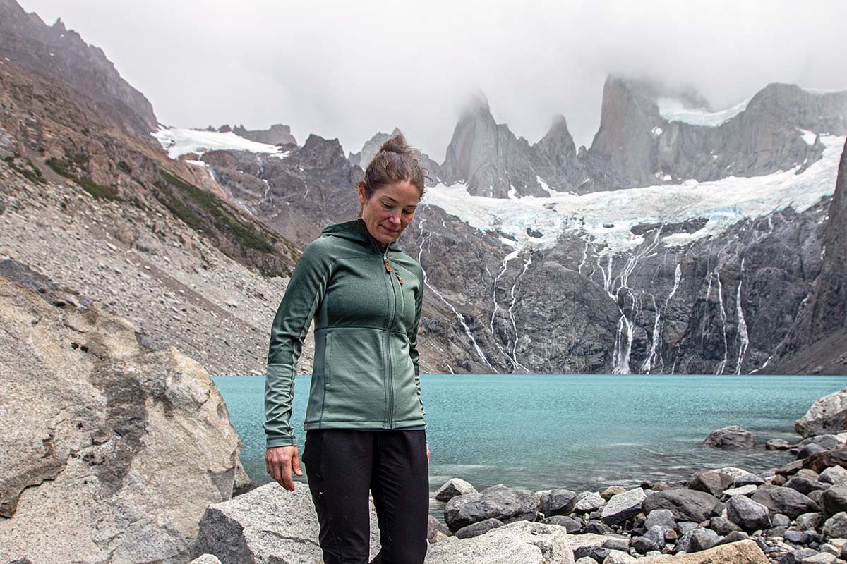 Fjallraven Abisko Trail Fleece (hiking by lake near Fitz Roy)