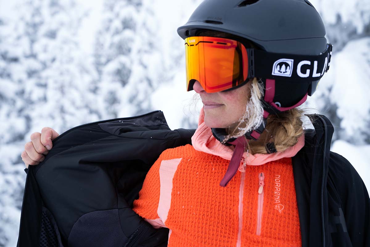 Norrona Falketind Alpha120 women's fleece jacket (skiing midlayer)
