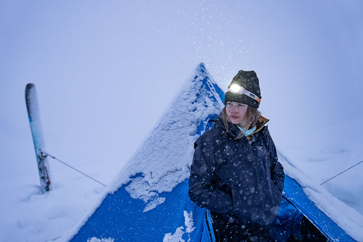 Backcountry ski checklist (headlamp in whiteout)
