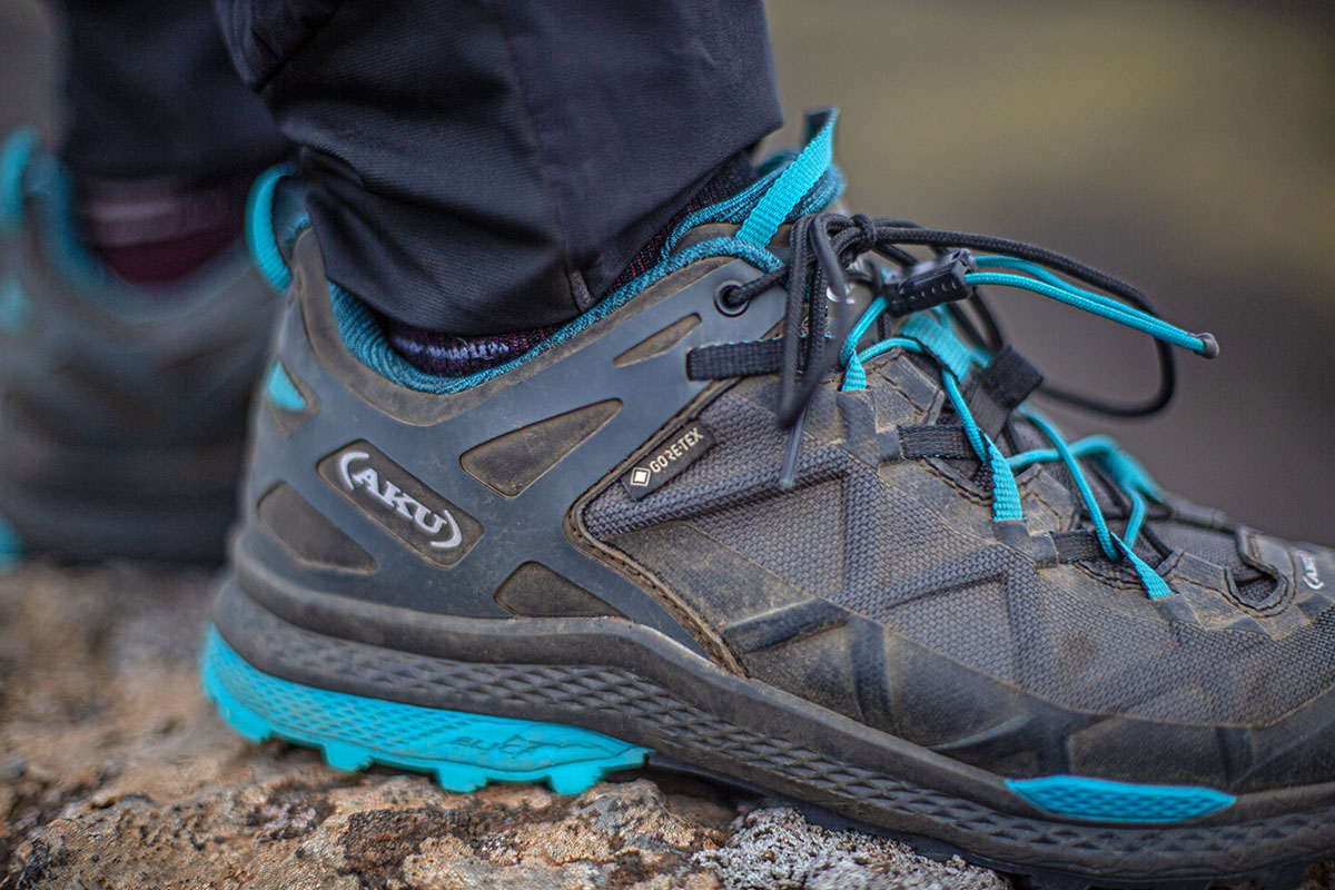 AKU Rocket DFS GTX hiking shoe (closeup of upper)