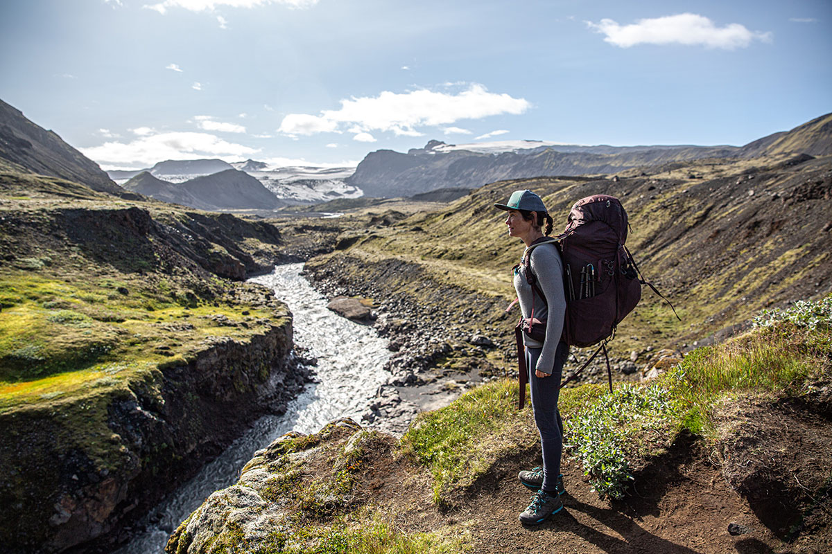 AKU Rocket DFS GTX hiking shoes (overlooking river)