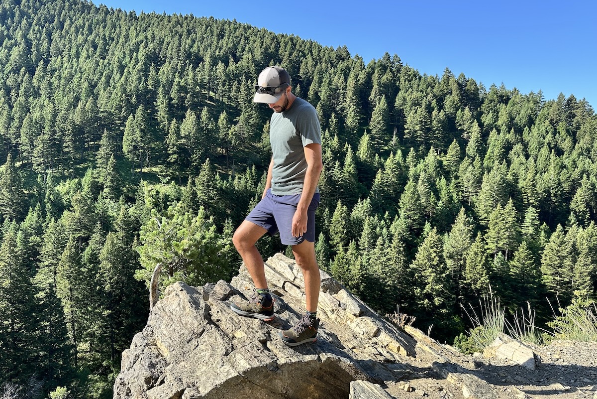 Altra Lone Peak Hiker 3 - standing on a rock