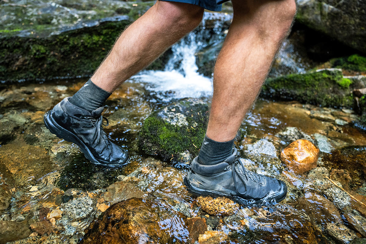 Arc'teryx Aerios FL 2 Mid GTX (crossing a stream)