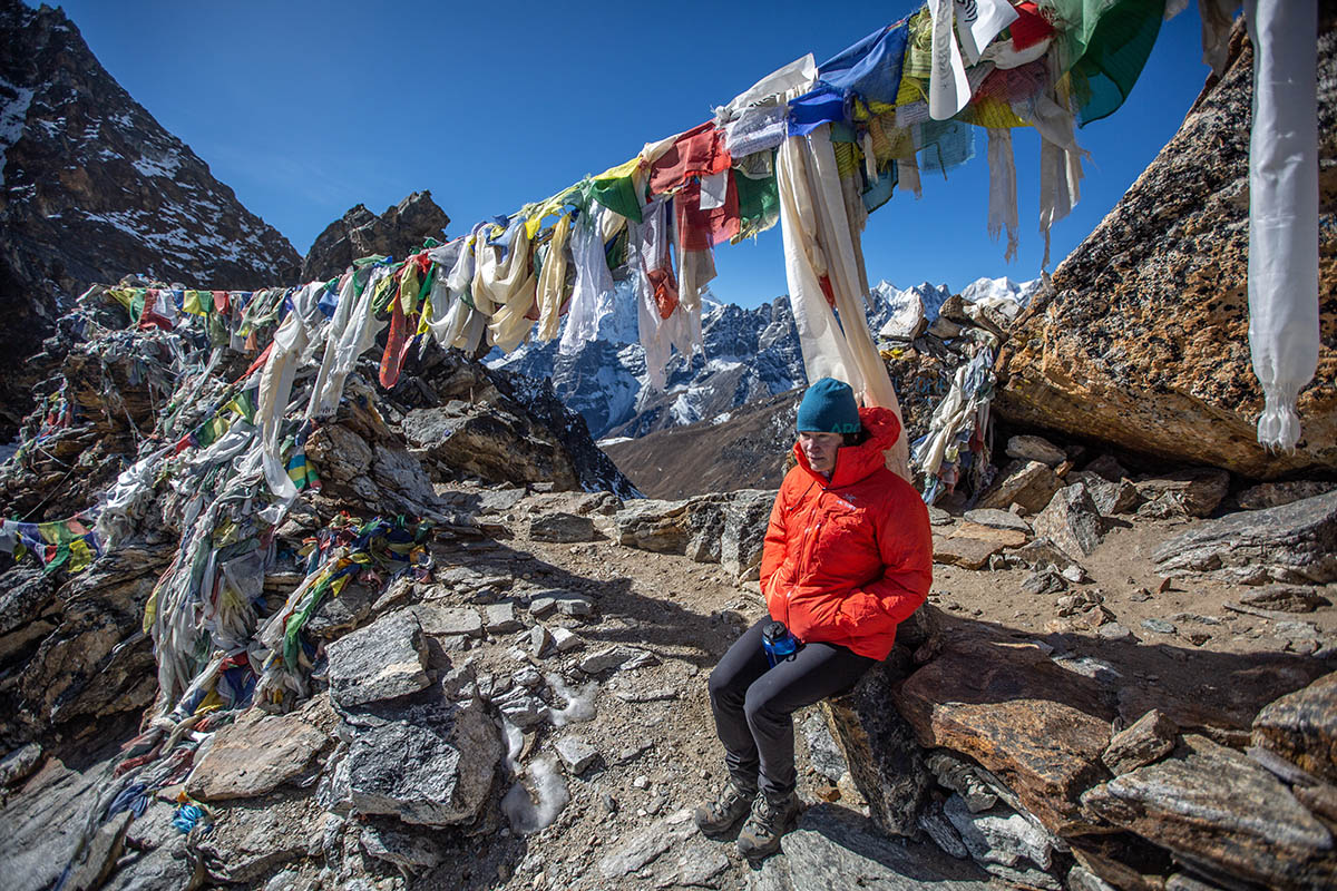 Arc'teryx Alpha Parka (taking a break in Nepal mountains)