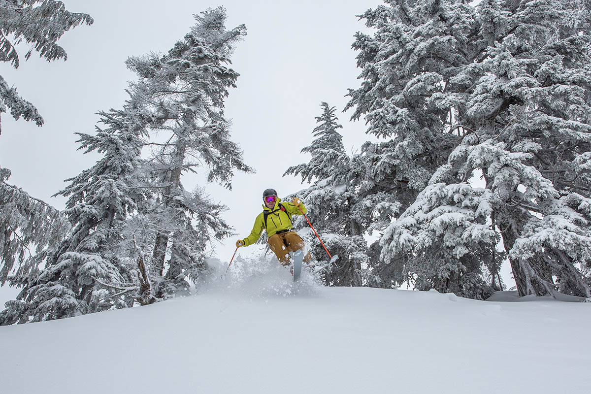 Arc'teryx Alpha SV hardshell jacket (jumping off features in backcountry)