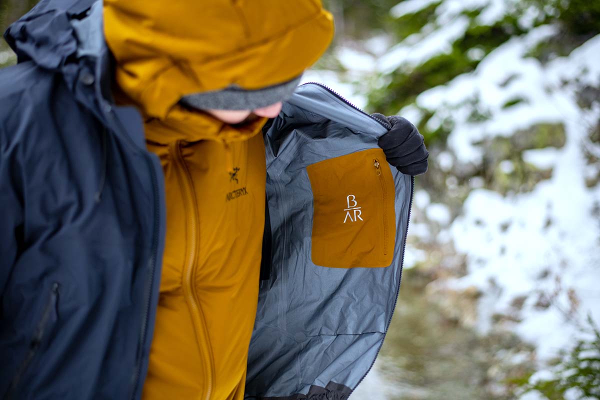 Arc'teryx Beta AR hardshell jacket (logo on inside)