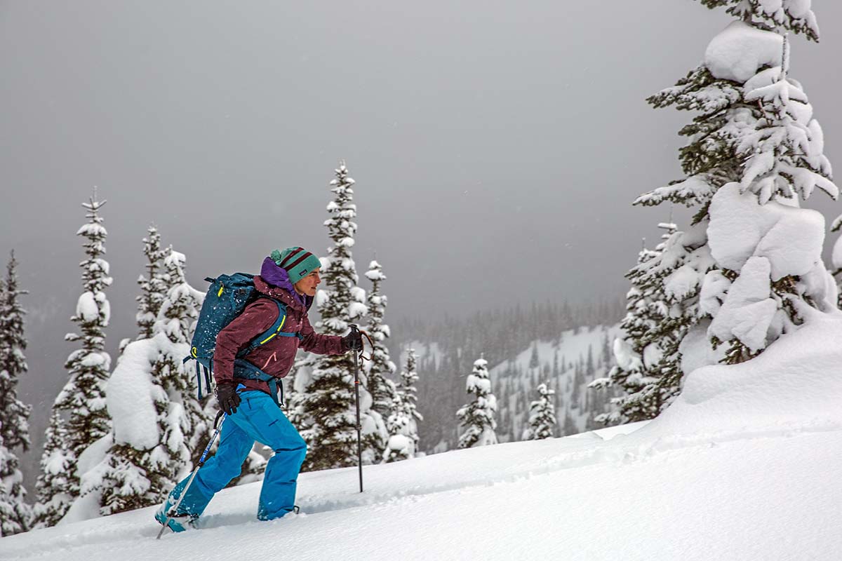 Skinning in backcountry (Arc'teryx Beta FL hardshell jacket)