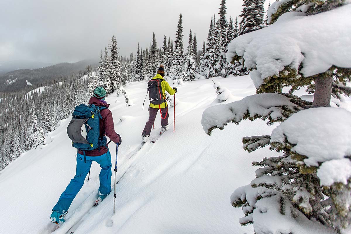 Skinning in the backcountry (Arc'teryx Beta FL hardshell jacket)