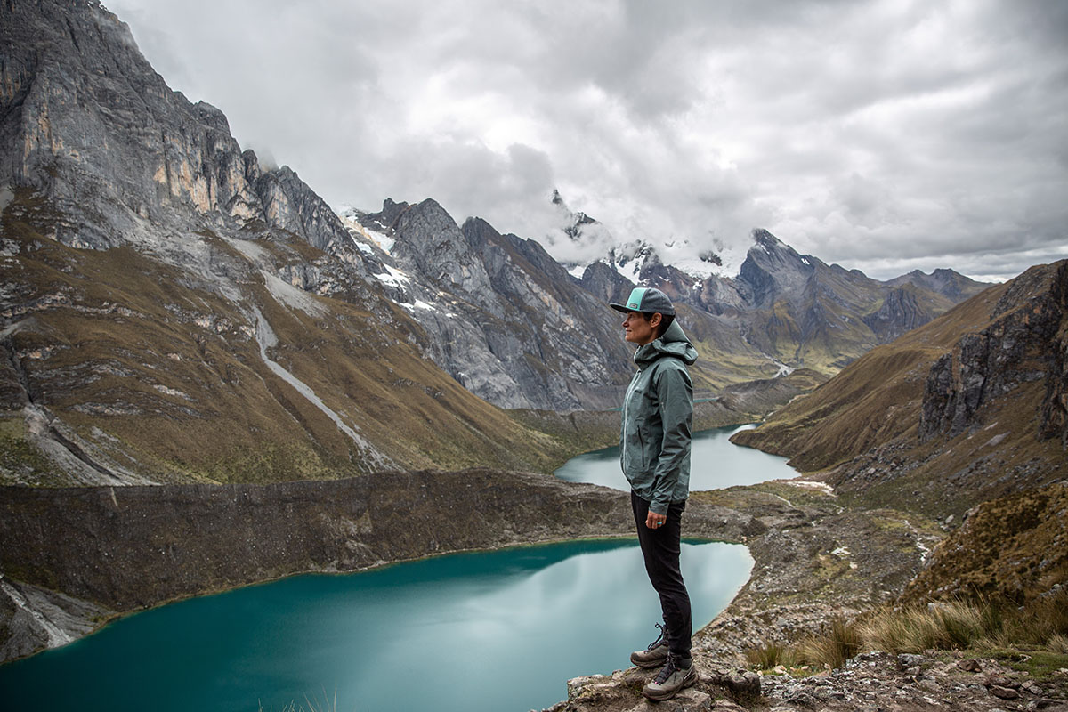 Arc'teryx Beta LT Hadron Jacket (standing by lake)