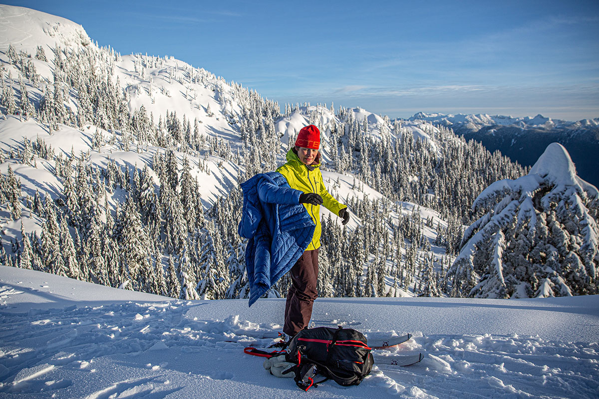 Arc'teryx Cerium SV Hoody (taking jacket off in backcountry)