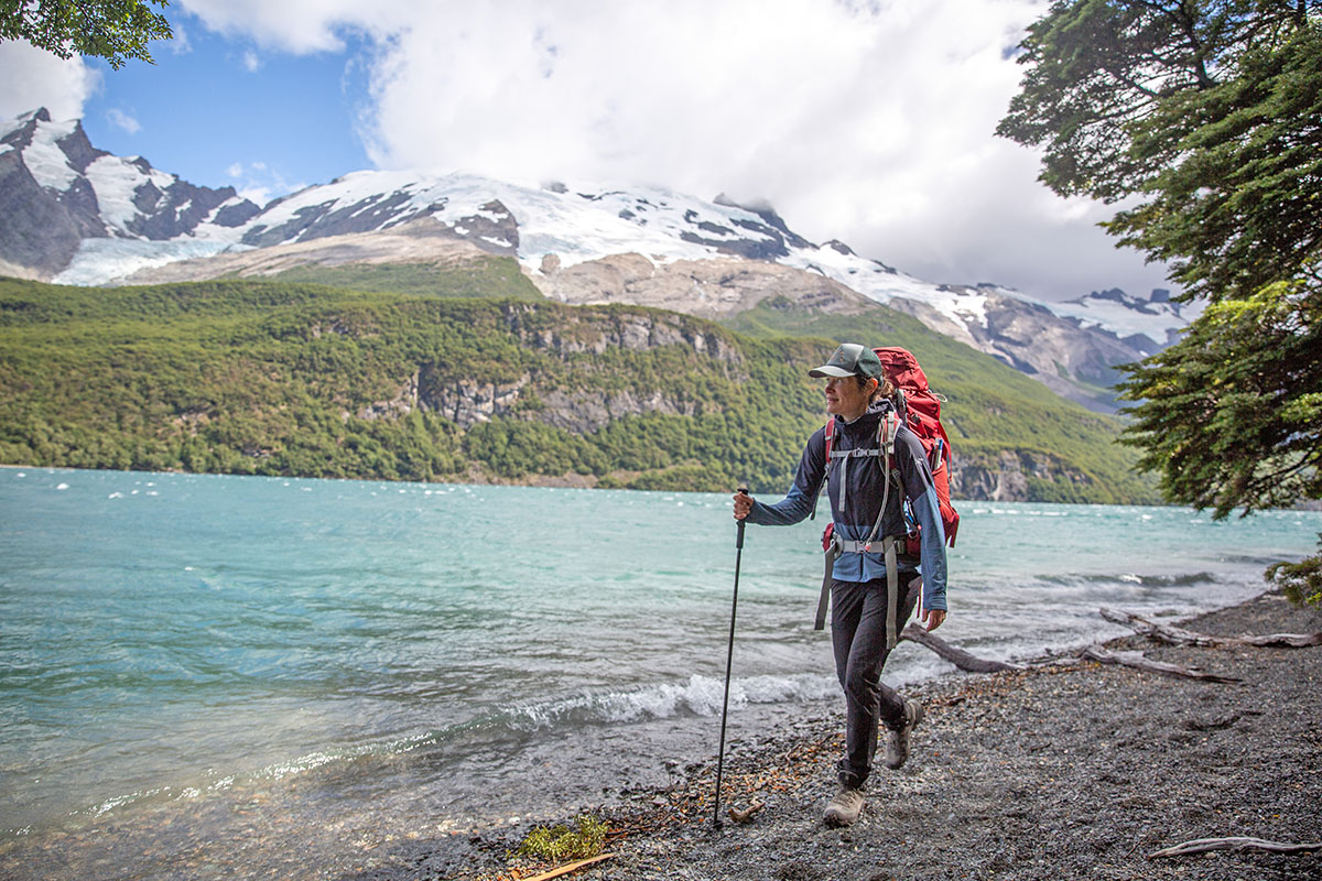 Arc'teryx Delta Hybrid Hoody (backpacking next to lake)