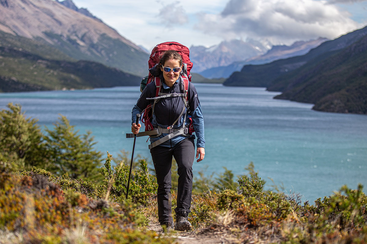 Arc'teryx Delta Hybrid Hoody (backpacking up hill above water)