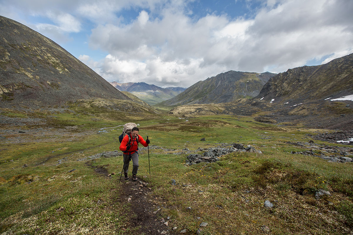 Arc'teryx Delta MX Hoody (hiking uphill with pack)