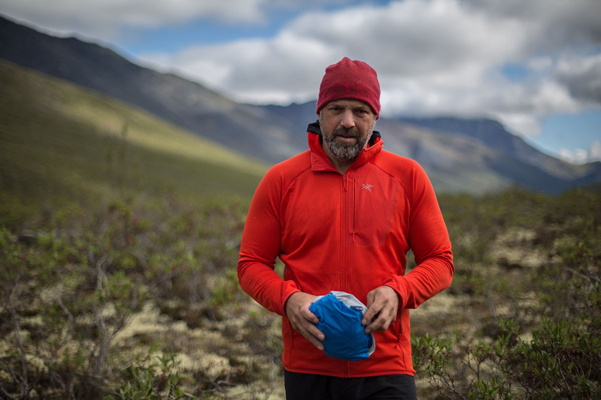 Arc'teryx Delta MX Hoody (mountain backdrop)