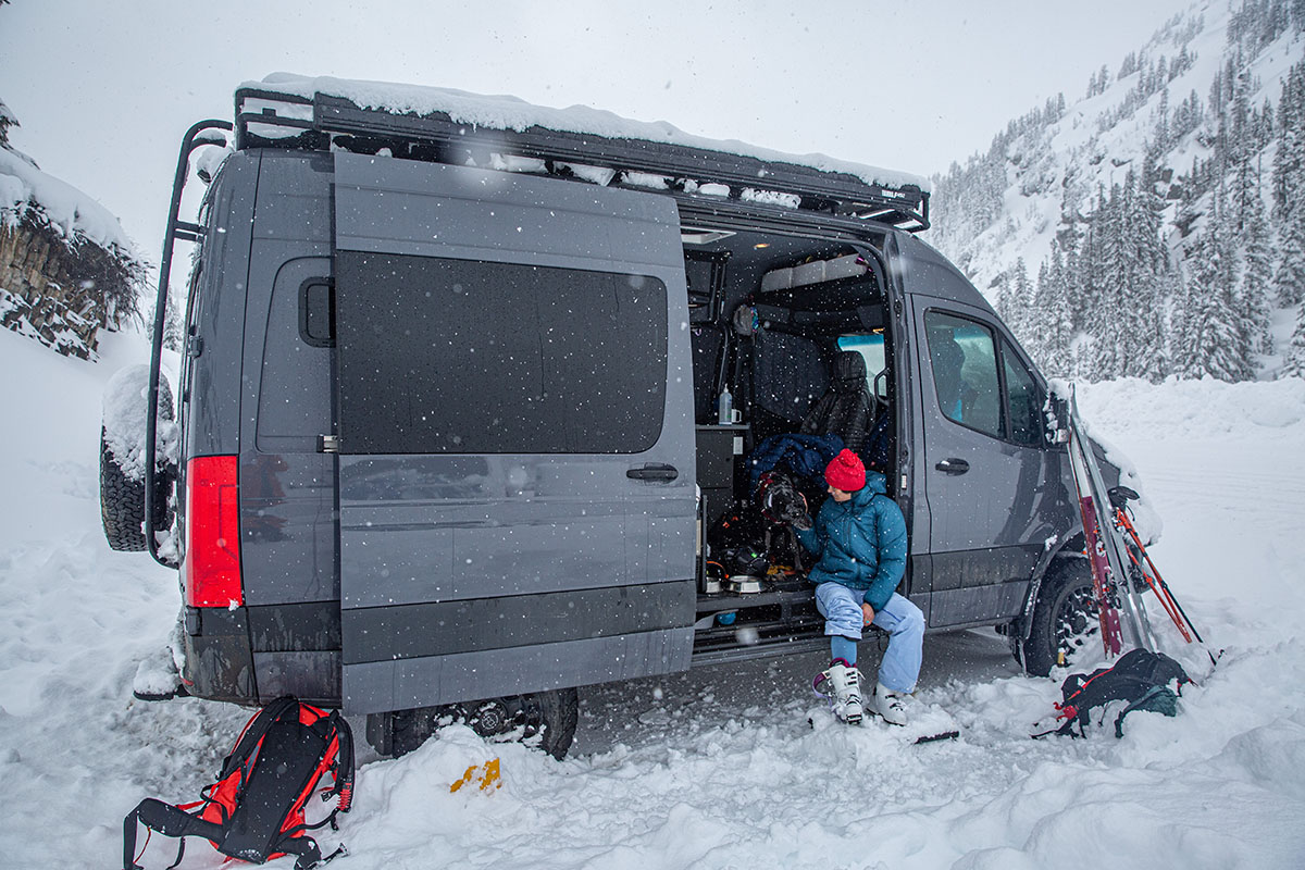 ​Arc'teryx Nuclei SV Parka (sitting in van in snow)