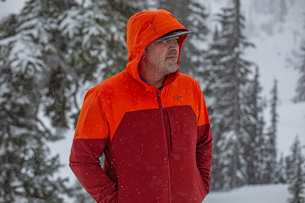 Arc'teryx Proton Hybrid Hoody (standing in snowy backcountry)