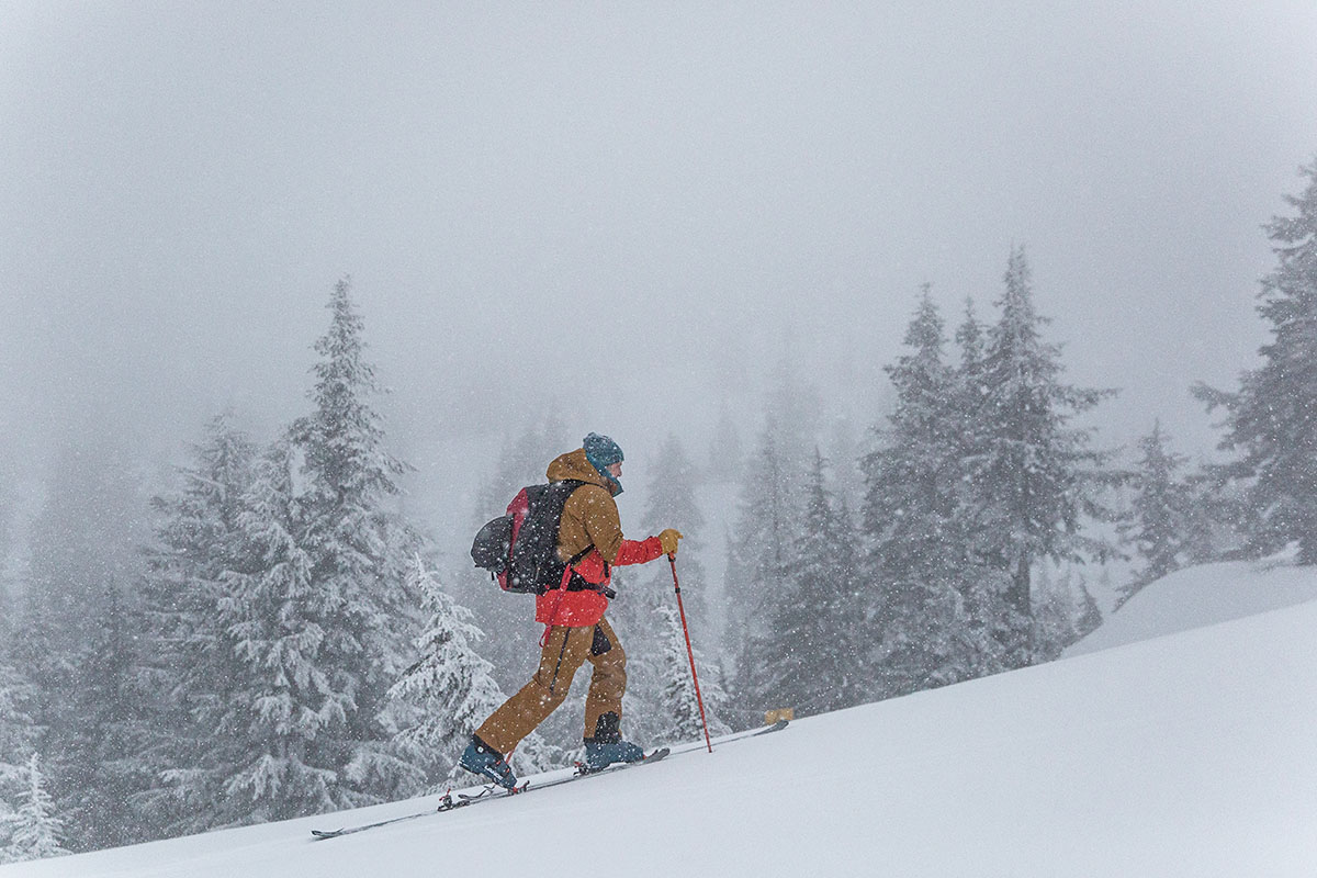 Arc'teryx Rush Jacket (skinning in heavy snowfall)