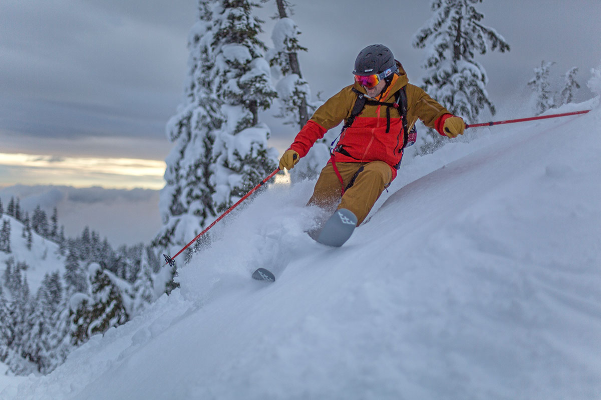 Arc'teryx Rush Jacket (turning in powder)