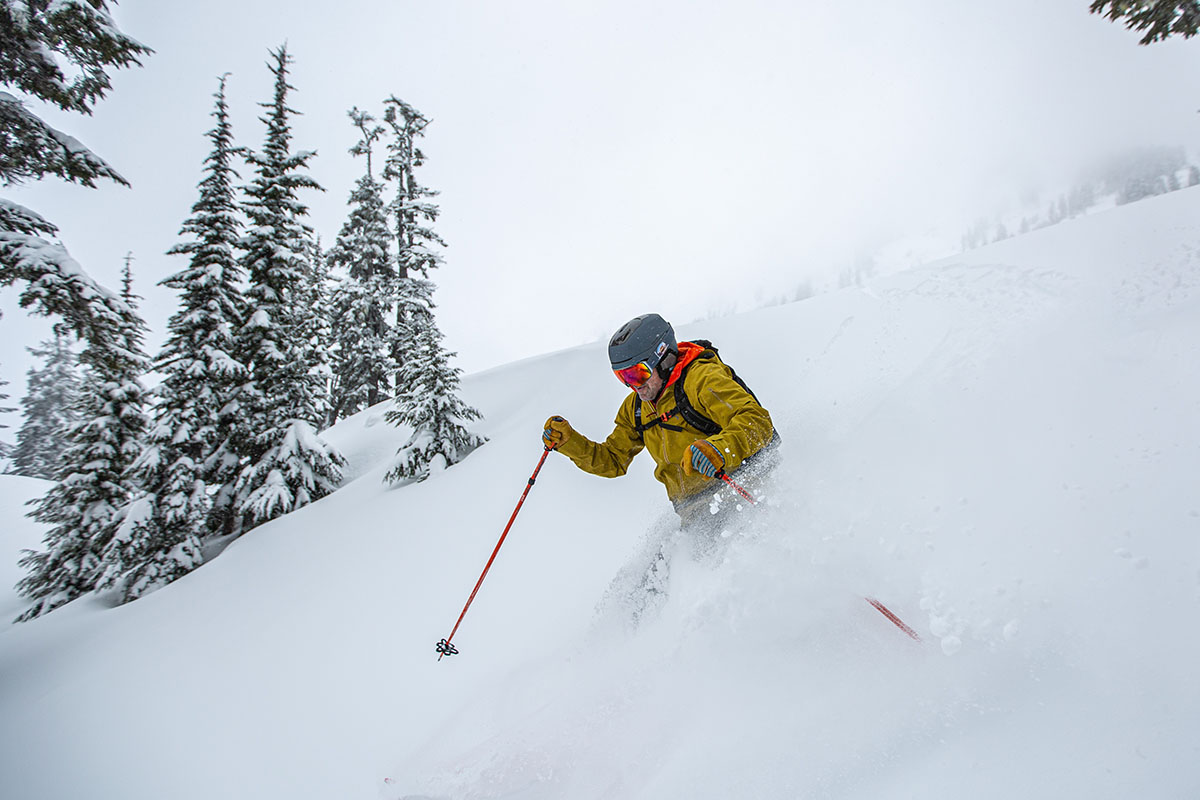 Arc'teryx Sabre Jacket (descending in powder)