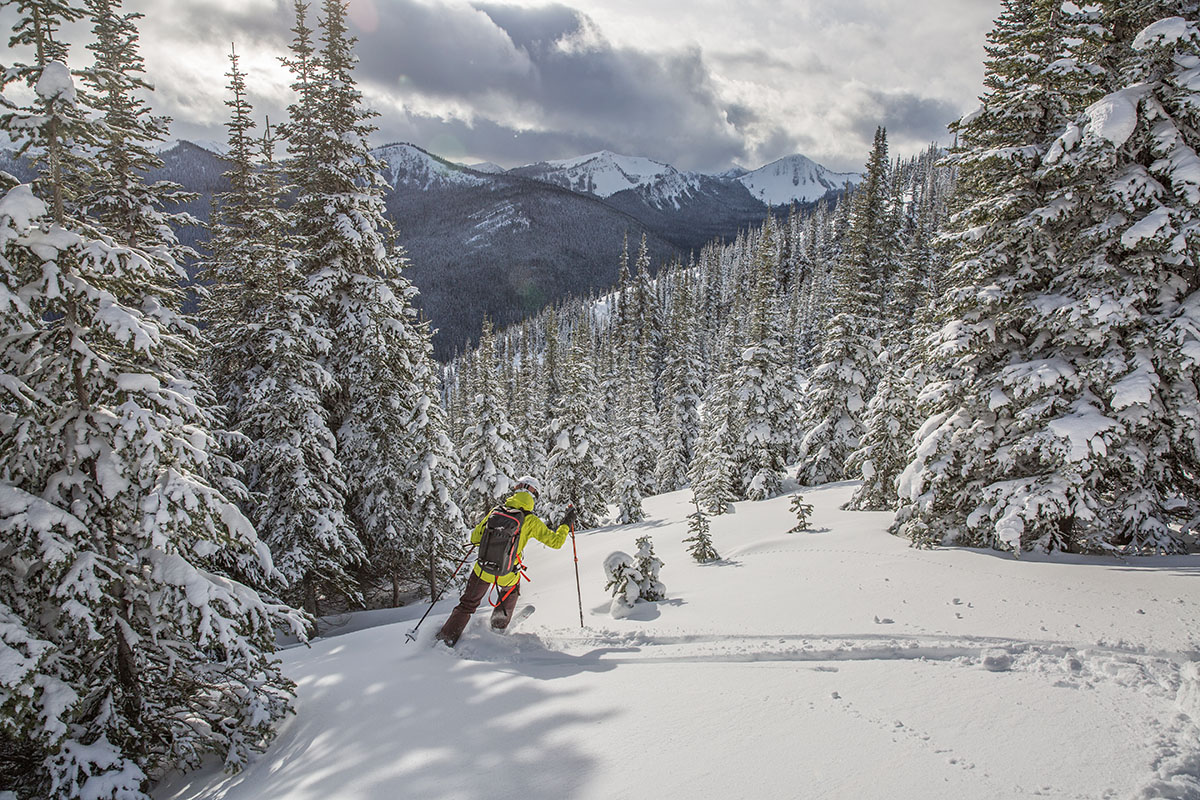 Arc'teryx Sentinel LT Bib (skiing down)