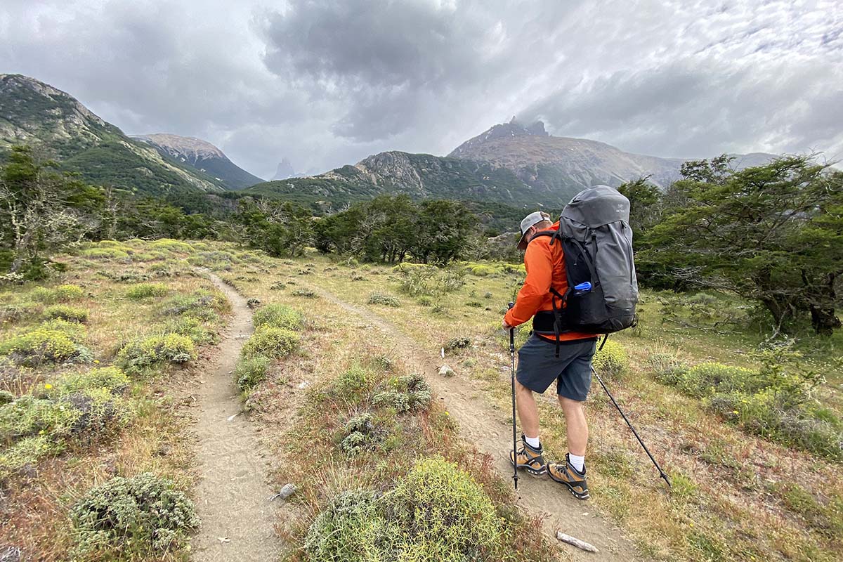 Arc'teryx Squamish Hoody windbreaker jacket (backpacking into stormy clouds)