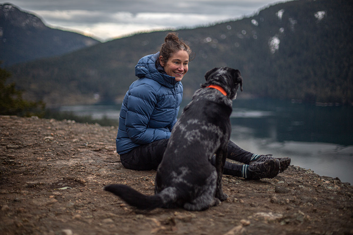 ​​Arc'teryx Thorium Hoody (smiling with dog)