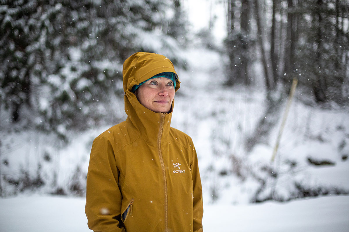 Arc'teryx Zeta AR Jacket (standing in falling snow)