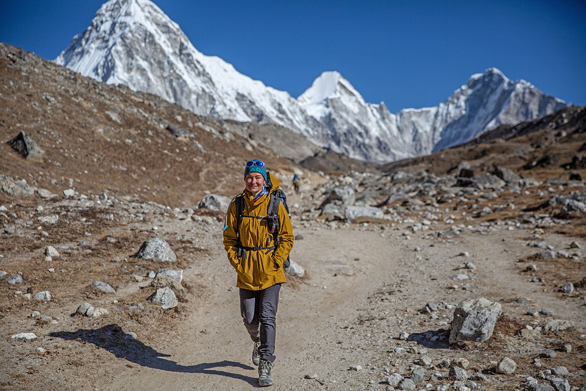 Arc'teryx Zeta AR Jacket (walking on path in mountains)