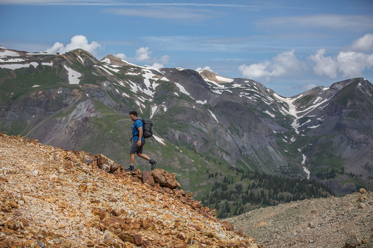 Arc'teryx Acrux TR GTX hiking boot (mountain backdrop)