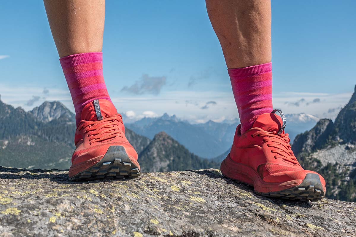 Arc'teryx Norvan LD trail running shoe (close-up)