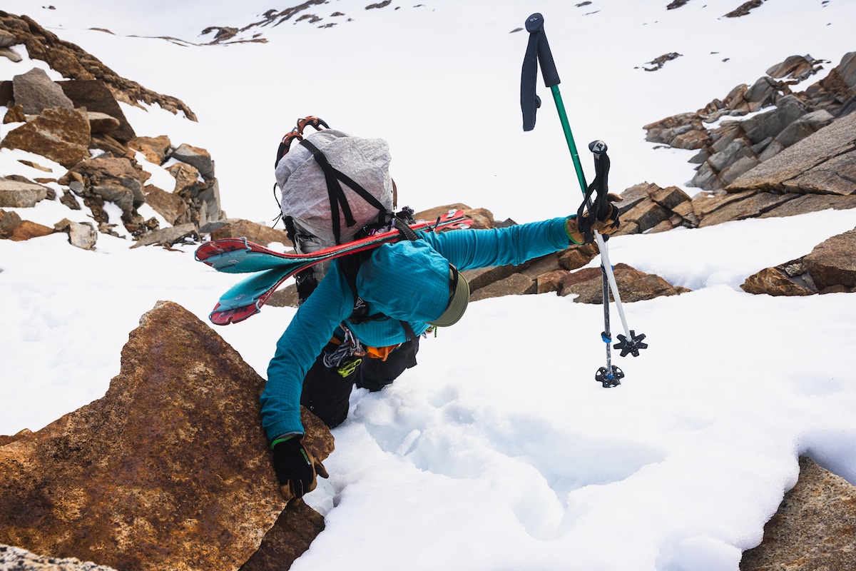 Black Crows Camox Freebird backcountry ski (top of bootpack)