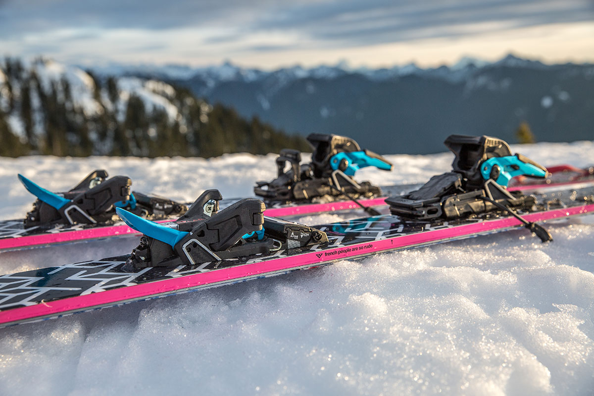 Black Crows Corvus skis (mounted with Salomon Shift bindings)